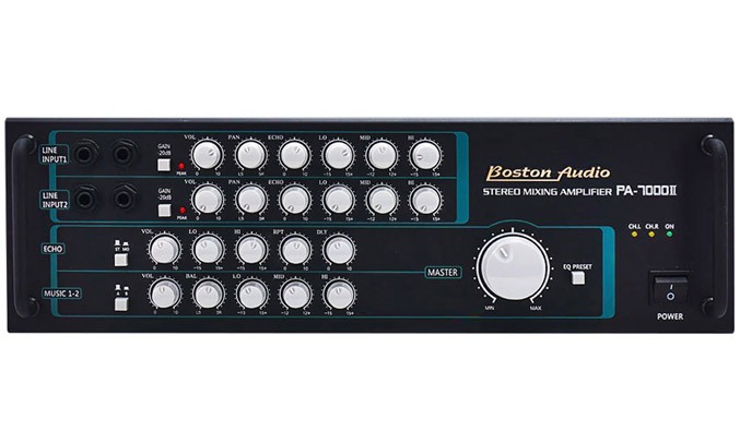 Amply Boston Audio PA-7000II được thiết kế với kiểu dáng hiện đại